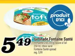Marché Richelieu TARTINADE FONTAINE SANTÉ | FONTAINE SANTÉ SPREAD offer