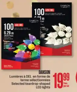 Jean Coutu DANSON Selected teardrop-shaped LED lights offer