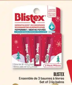 Jean Coutu BLISTEX Set of 3 lip balms offer