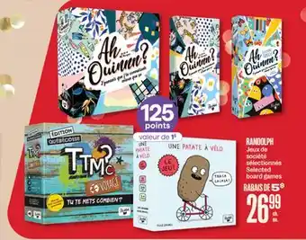 Jean Coutu RANDOLPH Selected board games offer