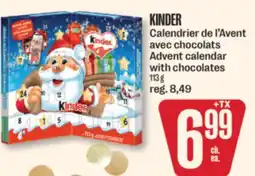 Jean Coutu KINDER Advent calendar with chocolates offer