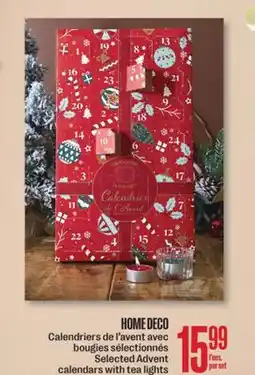 Jean Coutu HOME DECO Selected Advent calendars with tea lights offer