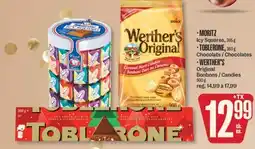 Jean Coutu MORITZ, TOBLERONE, WERTHER'S Selected products offer