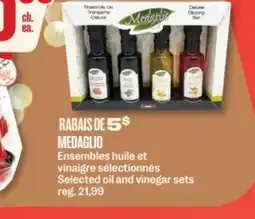 Jean Coutu MEDAGLIO Selected oil and vinegar sets offer