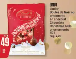 Jean Coutu LINDT Lindor Chocolate Christmas balls or ornaments offer