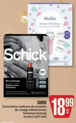 Jean Coutu SCHICK Selected shaving product gift sets offer