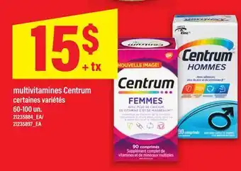 Maxi MULTIVITAMINES CENTRUM, 60-100 UN offer