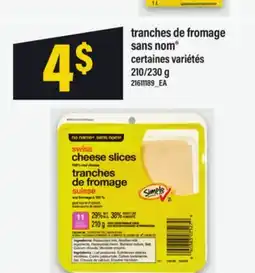 Maxi TRANCHES DE FROMAGE SANS NOM , 210/230 G offer