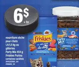 Maxi NOURRITURE SÈCHE POUR CHATS 1,4/1,5 KG OU GÂTERIES PARTY MIX 454 G FRISKIES PURINA offer