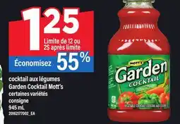 Maxi COCKTAIL AUX LÉGUMES GARDEN COCKTAIL MOTT'S, 945 ML offer