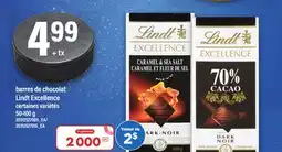 Maxi BARRES DE CHOCOLAT LINDT EXCELLENCE, 50-100 G offer