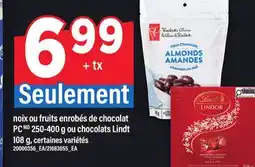 Maxi NOIX OU FRUITS ENROBÉS DE CHOCOLAT PC, 250-400 G OU CHOCOLATS LINDT 108 G offer