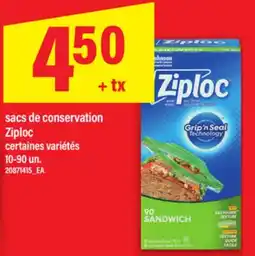 Maxi SACS DE CONSERVATION | ZIPLOC, 10-90 UN offer