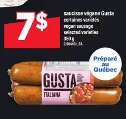 Maxi SAUCISSE VÉGANE GUSTA | VEGAN SAUSAGE, 350 G offer