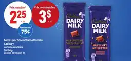 Maxi BARRES DE CHOCOLAT FORMAT FAMILIAL CADBURY, 90-100 G offer
