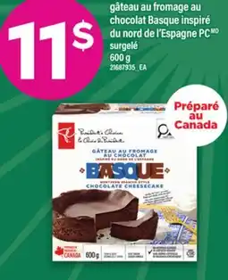 Maxi GÂTEAU AU FROMAGE AU CHOCOLAT BASQUE INSPIRÉ DU NORD DE L'ESPAGNE PCMD, 600 G offer