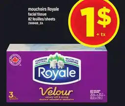 Maxi MOUCHOIRS ROYALE | FACIAL TISSUE, 82 FEUILLES/SHEETS offer