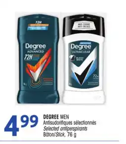 Uniprix DEGREE MEN Antisudorifiques sélectionnés/Selected antiperspirants Bâton/Stick offer