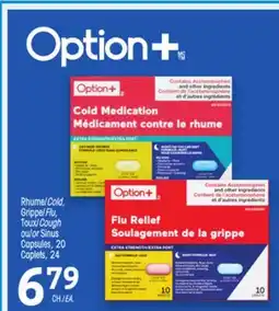 Uniprix OPTION+ Rhume/Cold, Grippe/Flu, Toux/Cough ou/or Sinus Capsules, Caplets offer