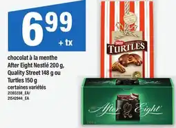 Maxi CHOCOLAT À LA MENTHE AFTER EIGHT NESTLÉ 200 G | QUALITY STREET 148 G OU TURTLES 150 G offer