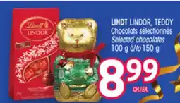 Uniprix LINDT LINDOR, TEDDY Chocolats sélectionnés/Selected chocolates offer