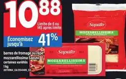 Maxi BARRES DE FROMAGE OU RÂPÉ MOZZARELLISSIMA | SAPUTO, 1 KG offer