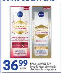 Uniprix NIVEA LUMINOUS 630⁰ Soins du visage sélectionnés/Selected facial care products offer