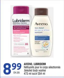 Uniprix AVEENO, LUBRIDERM Nettoyants pour le corps sélectionnés/Selected body washes offer