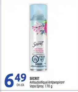 Uniprix SECRET Antisudorifique/Antiperspirant offer