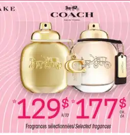 Uniprix COACH Fragrances sélectionnées /Selected fragances offer