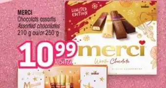 Uniprix MERCI Chocolats assortis/ Assorted chocolates offer