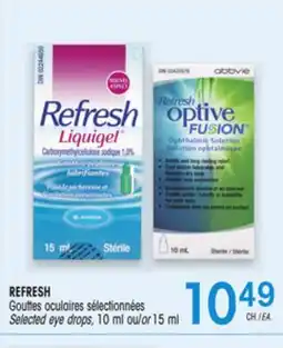 Uniprix REFRESH Gouttes oculaires sélectionnées/Selected eye drops offer