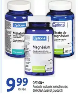 Uniprix OPTION+ Produits naturels sélectionnés/Selected natural products offer