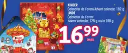 Uniprix KINDER Calendrier de l'avent/Advent calendar, LINDT Calendrier de l'avent Advent calendar offer