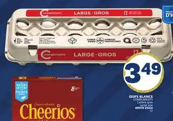 Marché Bonichoix COMPLIMENTS Calibre gros Large size WHITE EGGS offer