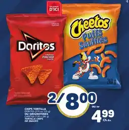 Marché Bonichoix TORTILLA CHIPS TORTILLA CHIPS OR SNACKS offer