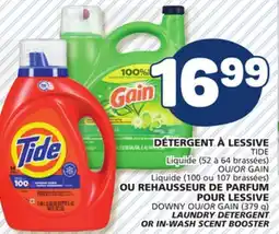Marché Bonichoix TIDE Liquide (52 à 64 brassées) LAUNDRY DETERGENT OR IN-WASH SCENT BOOSTER offer
