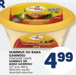 Marché Bonichoix FONTAINE SANTÉ HUMMUS OR BABA GANNOUJ offer