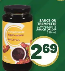 Marché Bonichoix COMPLIMENTS SAUCE OR DIP offer