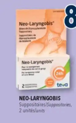 Familiprix Rougier Neo-Laryngobis suppositories for adults offer