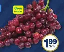 Marché Bonichoix SEEDLESS RED GRAPES offer