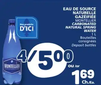 Marché Bonichoix MONTELLIER CARBONATED NATURAL SPRING WATER offer