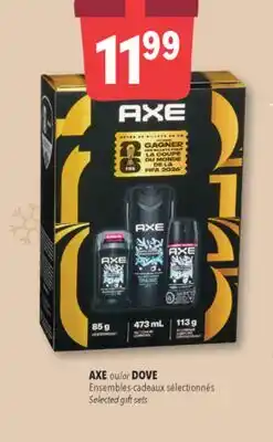 Familiprix AXE or DOVE Selected gift sets offer