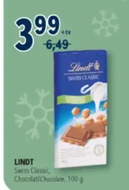 Familiprix LINDT Swiss Classic Chocolate, 100g offer