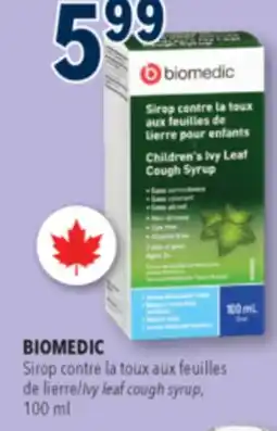 Familiprix BIOMEDIC Ivy leaf cough syrup, 100ml offer