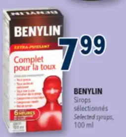 Familiprix BENYLIN Selected syrups offer