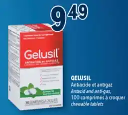 Familiprix GELUSIL Antacid and anti-gas, chewable tablets offer