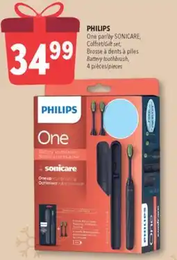Familiprix PHILIPS, by SONICARE, Gift set, Battery toothbrush, 4 pièces/pieces offer