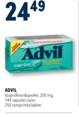 Familiprix ADVIL, Ibuprofen, 200 mg, 144 capsules or 250 tablets offer