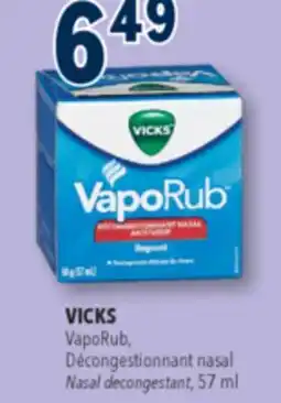 Familiprix VICKS VapoRub, Nasal decongestant offer